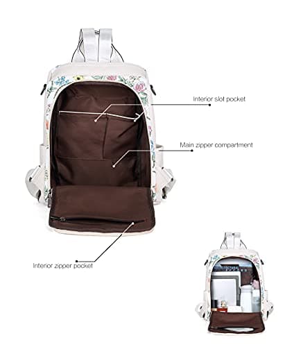 Telena Backpack Purse for Women, PU Leather Anti Theft Travel Purse Shoulder Bags with Tassel - Thumbnail 5