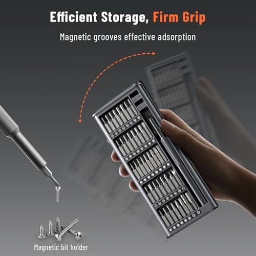 KATERK 42-in-1 Precision Screwdriver Set, Small Screwdriver Set with Magnetizer/Demagnetizer, Mini Repair Tool Kit for Phone, Computer, Watch, Laptop, Ring Doorbell, Eyeglass, Electronic - Thumbnail 5