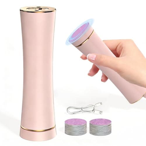 VISDOLL 2026 Upgraded Electric Foot Callus Remover, 3-Speed Ergonomic Rechargeable Pedicure Tool for Dry Skin, Cracked Heels, Dead Skin & Calluses, 20 Disposable Sandpaper Discs - Pink - Image 1