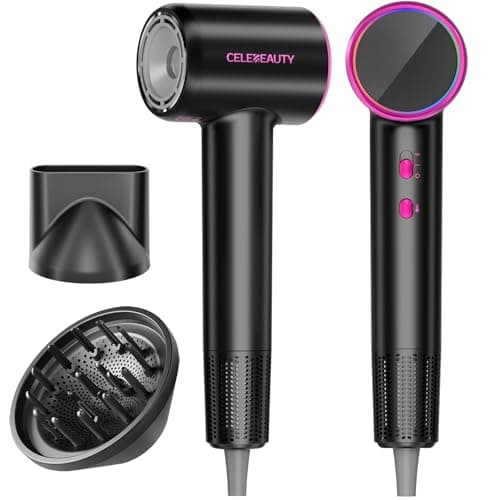 Hair Dryer Blow Dryer with Magnetic Diffuser & Nozzle, 110000 RPM Brushless Motor Ionic Hairdryer for Fast Drying & Frizz Control, Lightweight Low Noise Blowdryer for Home Travel Salon, All Hair Types - Image 1