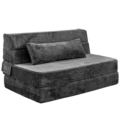 Cvortll Folding Sofa Bed, Convertible Sleeper Chair with Pillow, High Density Memory Foam Fold Out Couch, Foldable Mattress Futon Sofa for Living Room/Dorm/Guest Use/Apartment/Home Office - Thumbnail 3