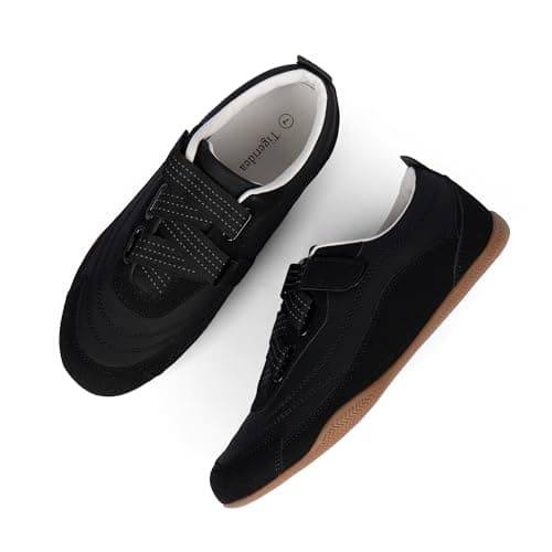 Tigeridea Black Sneakers for Women Business Casual Comfortable Tennis Shoes Walking Women's Fashion Sneakers Size 9.5 - Thumbnail 5