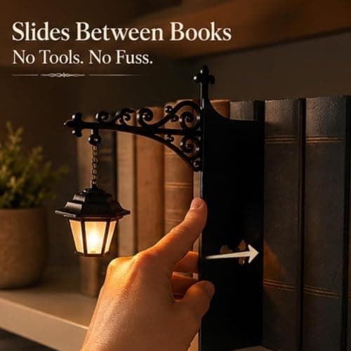 Neliangia Library Lantern-Decorative Bookshelf Lighting,Fantastic Shelf Decor Lamp with Warm LED Nightlight,Miniature Hanging Shelf Lamp,Portable Mini Bookshelf Lamp for Literary Lovers (3 PC) - Thumbnail 4