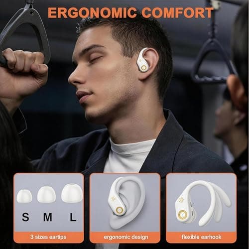 AI Translation Earbuds Real Time 145 Languages Noise Cancelling Headphones 60H Playtime Translator Audifonos Traductores Inglés Español, Translating Ear Buds for Business, Travel, Meeting, Learning - Thumbnail 4