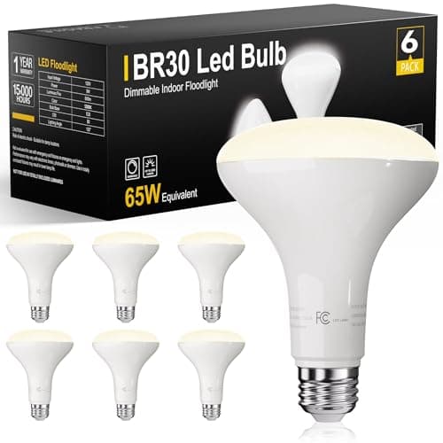 DAYBETTER BR30 LED Bulb Indoor Flood Light Bulbs, 65W Equivalent Dimmable LED Bulbs, 4000K Neutral White, 850 Lumens E26 Base, Recessed Can Bulb for Living Room Bedroom Dining Room Bathroom, 6 Pack - Image 1