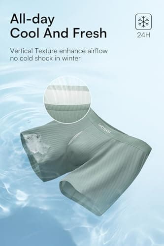 GOOTUCH Mens Underwear Briefs Odor Control, Moisture Wicking Ultra-Stretch Seamless Modal Underwear, Silver-Ion Tech(Black/Dark Gray/Green/Grey Blue, S) - Thumbnail 3