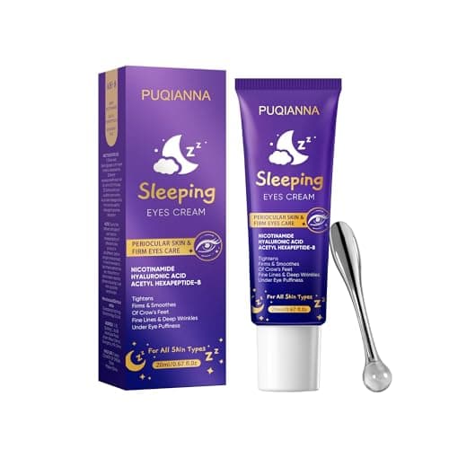 Sleeping EYES CREAM by PUQIANA - Infused with Acetyl Hexapeptide-8, Caffeine, Niacinamide & Hyaluronic Acid, Lifting, Hydrating, Wrinkle-Reducing & Soothing for Delicate Eye Area - Image 1