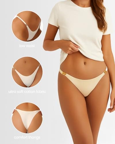 FLYARD Seamless Underwear for Women,Comfortable No Show Underwear Soft Panties for Women Pack of 6(Medium, Set 1) - Thumbnail 2