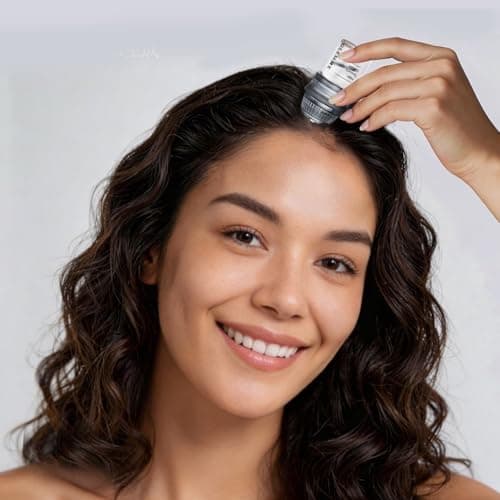 Micro Infusion System for Hair Scalp Care, Titanium Microneedle Derma Stamp with Biotin Peptides Serum, 0.25mm Cosmetic Stamp At-Home Scalp Treatment for Fuller, Thicker-Looking Hair - Thumbnail 6