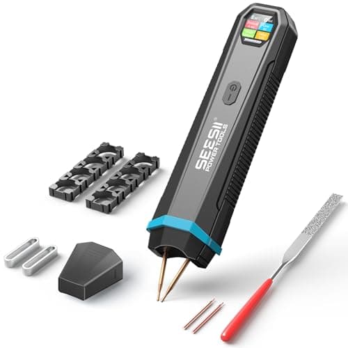 SEESII Battery Spot Welder: Rechargeable Battery Welder with Visual Display, 3360W Max Power with 1-99 Gears, Copper Tips, Portable Spot Welder for Lithium Battery (DIY, Repairs, Outdoor Use) - Image 1