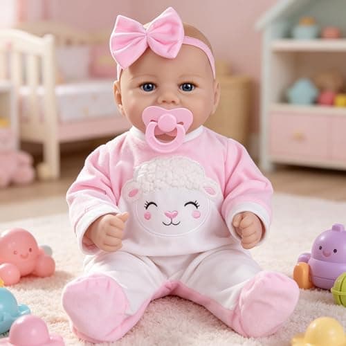 Milidool Reborn Baby Doll Girl - 17-Inch Soft Body Realistic Baby Doll Real Life Baby Dolls for 3+ Years Girl Birthday Gifts, Pretend Play, Christmas & Collection - Thumbnail 5