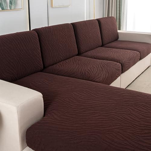 UWWGKK Stretch Couch Cover for Sectional Sofa - Multiple Patterns & Colors,Sofa Cover Design for Backrest,Coffee SBW Backrest Cushion(1 Pcs) - Thumbnail 2