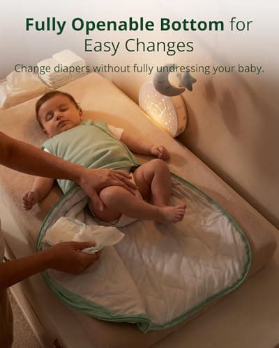EARTH PENGUIN Soft Bamboo Viscose Baby Sleep Sack 6-18 Months, 1.0 TOG Baby Sleeping Bag 2 Pack, Cozy Baby Wearable Blanket 2-Way Zipper - Thumbnail 6