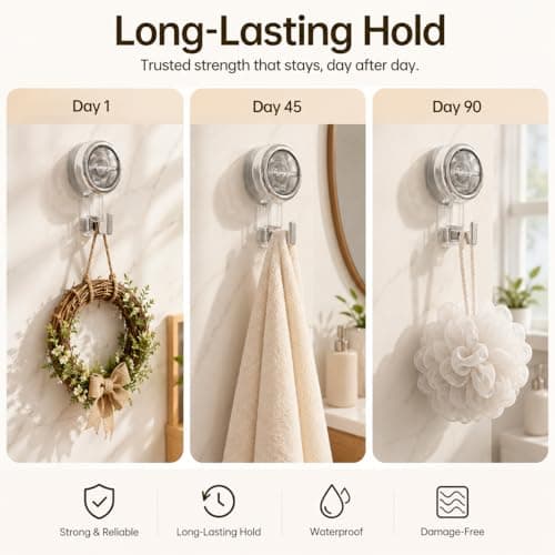 Nicespce Heavy Duty Suction Cup Hooks for Window Shower Glass Door - Thumbnail 5