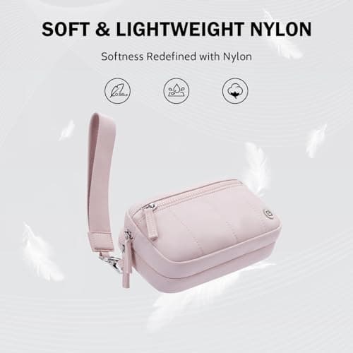 POIUGOYA Small Nylon Crossbody Bags for Women,RFID Wristlet Purse Built in Wallet, 4 Zipper Crossbody Wallet Phone Organizer - Thumbnail 6