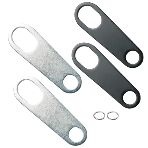 CTZSR Motorcycle Bell Guardian Angel Accessories - 4 Pieces Hangers With 2 Key Rings, Fits for Any Motorcycles, Bicycles | 2 Black 2 Silver - Image 1
