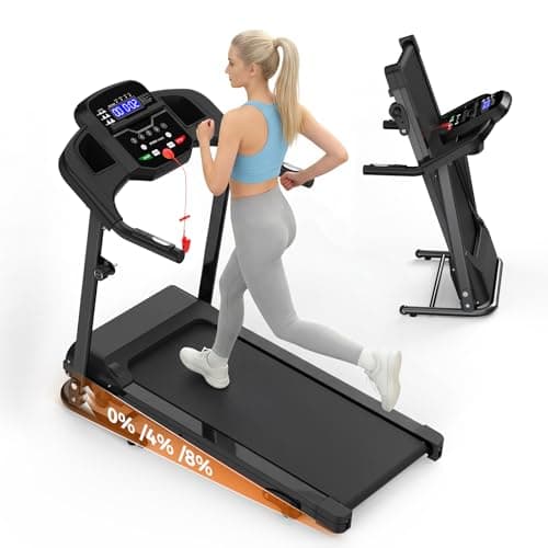 Lastforever Folding Treadmill for Home Use, 2.5HP Quiet Motor, 0.5–7.5 MPH with 8% Manual Incline, Compact Electric Treadmill with LED Display, 300 LBS Capacity, Cup Holder & Safety Key - Image 1