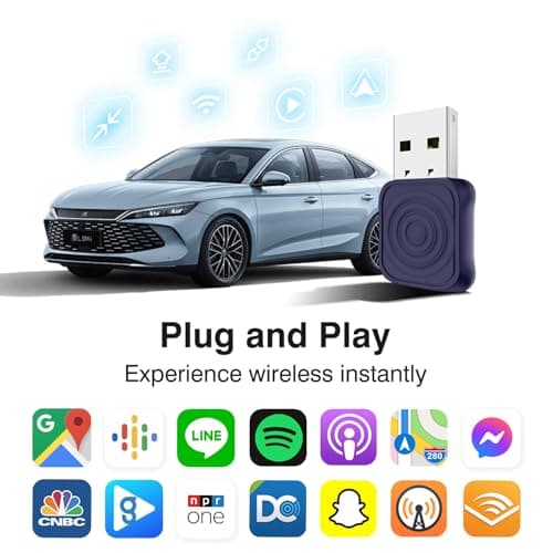 CarlinKit MiNi Ultra Wireless CarPlay & Android Auto Adapter - Plug & Play USB-A/USB-C Upgrade for Wired Cars | Retains OEM Mic, Sound Quality & Controls | OTA Updates - Thumbnail 2