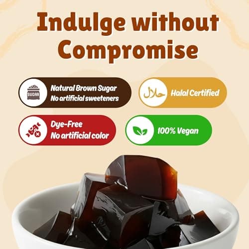 HeySweet Brown Sugar Konjac Jelly Variety Pack | Coffee, Lychee, Green Tea, Cranberry Chia Seed | Vegan, Halal, Gluten-Free, Dye-Free | 8 Counts (makes 40+oz) - Thumbnail 4