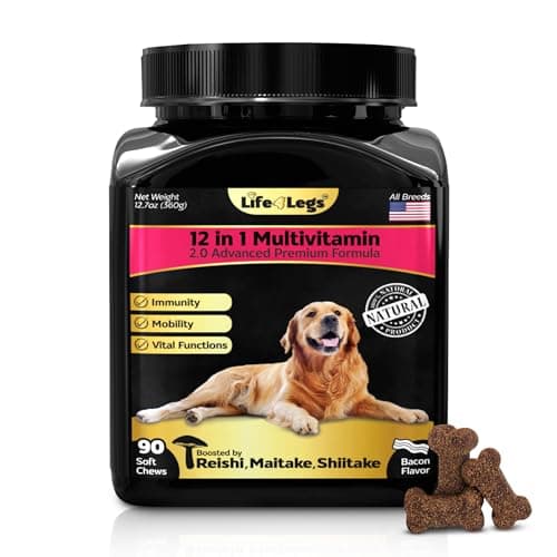Soft Chews Dog Vitamins & Supplements - Dog Multivitamin - Hemp Oil Glucosamine Chondroitin Hip and Joint Support Health, Skin & Coat, Digestion & Immune Booster, Heart, Probiotics - Image 1
