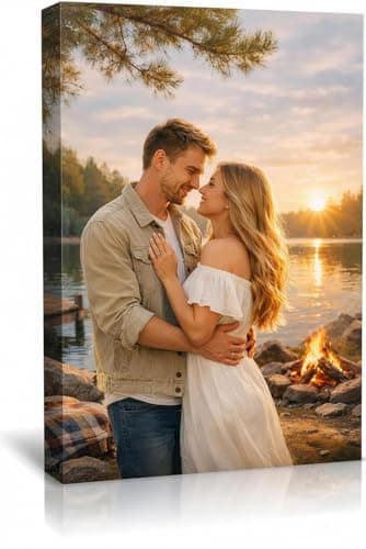 VYPEROCK Custom Canvas Prints with Your Photos, Personalized Portrait Canvas Wall Art Decor, Meaningful Keepsake for Family Couple Wedding Baby Pet Home, Unique Gift Framed Poster Artwork (11"x14") - Image 1