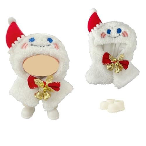 Ezcora 5 Pack Christmas Doll Clothes Set for 17cm Doll – Santa, Reindeer, Snowman Costumes with Shoes, Scarves & Glasses Accessories, (No Dolls) (Christmas Outfit) - Thumbnail 3