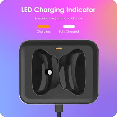Headphone Charging Station for AirPods Max 2024 & 2020 - Magnetic Headset Charger Dock with Dual Connectors (Purple) - Thumbnail 6