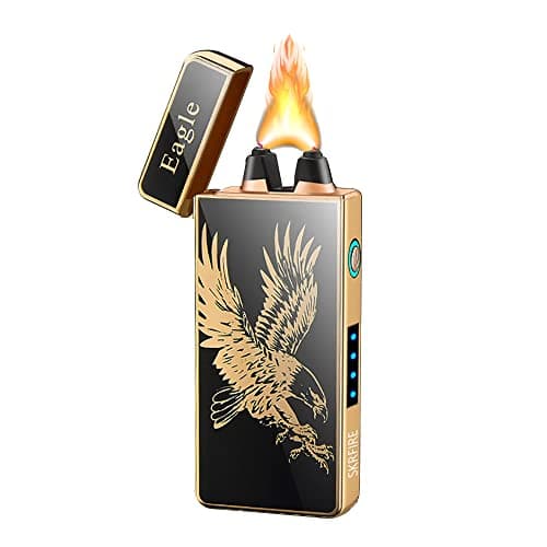 RSBYE Electric Lighters Plasma Lighters Arc Flame Lighter USB Rechargeable Candle Lighter Butane-Free with LED Battery Indicator, Gift for Men (Flame) - Image 1