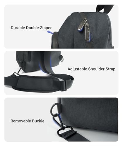 Syntech Carrying Case Compatible with Steam Deck OLED/ROG Ally X/ROG Xbox Ally X/Legion Go S/Nintendo Switch 2/PS Portal, Portable Travel Sling Bag for Consoles & Accessories with Large Storage, Black - Thumbnail 5