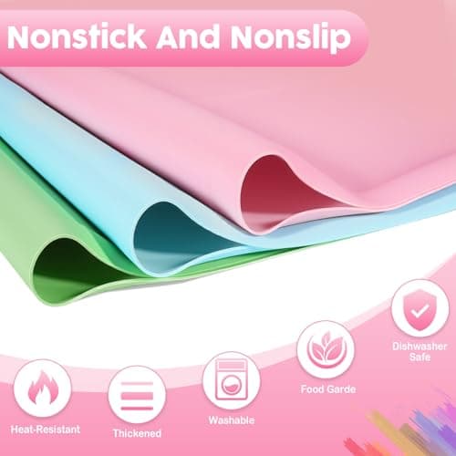 Large Silicone Mat for Crafts, 24"X19.7" Art Mat with Raised Edges for Clay, Resin, Slime, Jewelry-Making Table Protection Heat-Resistant Paint Mats, pink - Thumbnail 5