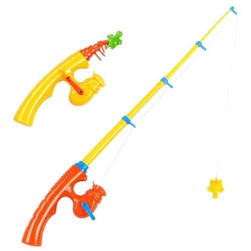 CozyBomB™ Magnetic Fishing Toy Pole 2 Pack for Replacement | No Fishes are Included, Bathtime Carnival for Toddler Education Teaching, Party Fishing Poles Rod Ocean Sea Animals Easter Gift (X-Large)