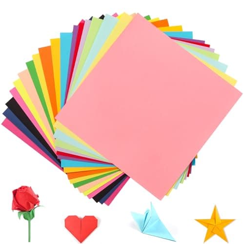 Prudiut Origami Paper 6x6in, 200 Sheets, 20 Colors, Square Craft for Arts and Crafts, Scrapbook Paper, Colored Paper, Origami Kit Supplies for Kids Ages 14+, Multi-Project Use - Image 1