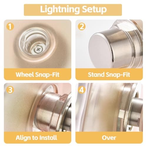 FunstersTail Super Silent Hamster Wheel 10.4 Inch, Magnetic Large Rat Wheel for Chinchilla, Gerbil, Guinea Pig, Cat, Mouse, Sugar Glider and Dwarf, Syrian Hamster Accessories (Cream White) - Thumbnail 6
