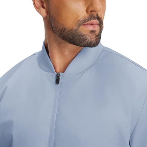 M MAELREG Mens Lightweight Windbreaker Vintage Light Golf Bomber Jacket Spring Fall Outdoor Coats Work Clothes - Thumbnail 5