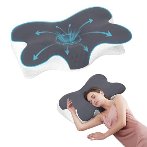 Jpoht Cervical Neck Pillow for Neck Pain Relief, Ergonomic Neck Pillow for Sleeping,Contour Memory Foam Side Sleeper Pillow for Shoulder Pain with Breathable Pillowcase - Image 1