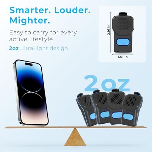 QUEENLINK Wearable Bluetooth Speaker, 10H Working Time Clip On Portable Mini Personal Speaker, IPX7 Waterproof, Clean Sound, BT 5.3, ENC Built-in Mic, Hands-Free Music/Calls for Outdoor Work - Thumbnail 3