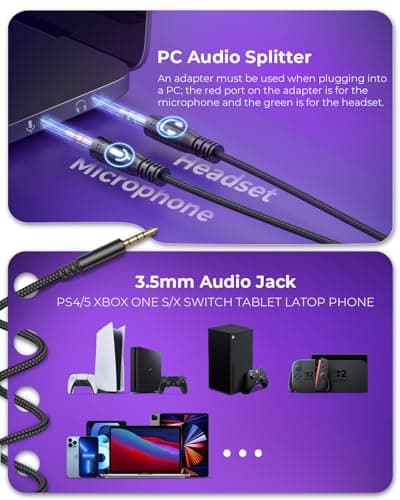 havit H2002d Gaming Headsets for PS4,PC, 53MM Drivers Surround Sound PS5 Headset with Mic Gaming Headphones with Mic Durable Aluminum Frame Valentines Gifts for Men - Thumbnail 5