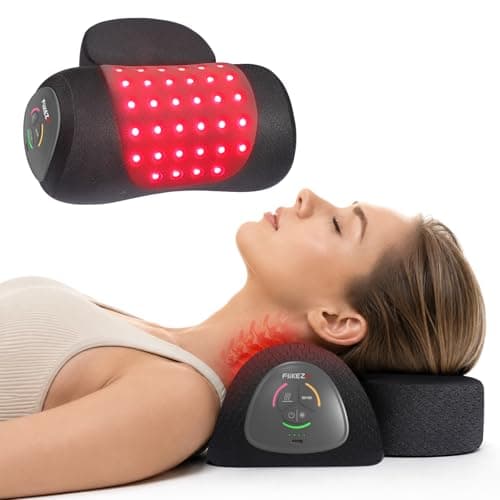 FliKEZE Heated Cervical Traction Device with Red Light and Dynamic Massage
