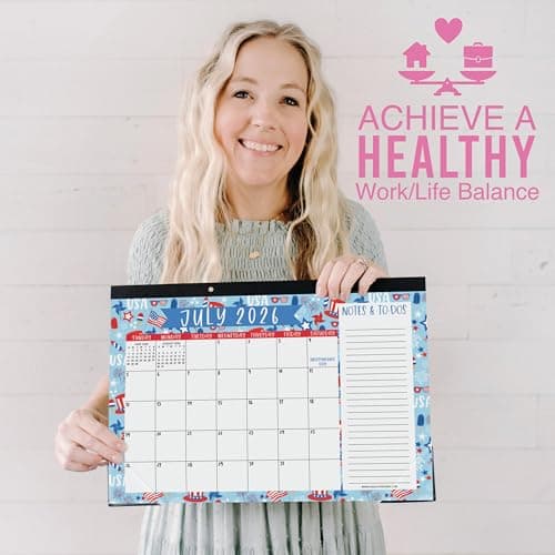 Hadley Designs Large Desk Calendar 2026-2027 - Desktop Calendar 2026, 18-Month Desk Calendars for Home, Office & Classroom, Cute Doodle Classroom Must Haves, Gifts for Coworkers, Teachers & Students - Thumbnail 5