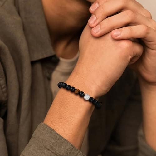 C-leen Golf Gifts Bracelet for Men Dad Lovers Him, Beaded Bracelets for Men, Best Golf Accessories Stuff Gifts for Man Dad Lovers Him - Thumbnail 2