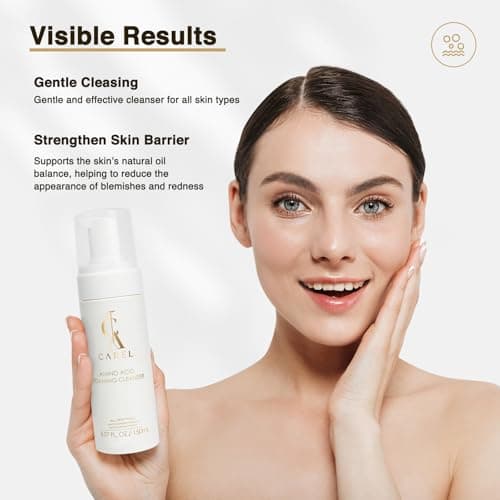 CA CAREL Face Cleanser Amino Acid Foaming Cleanser - Gentle Facial Cleansing Foam for All Skin Types - Thumbnail 5