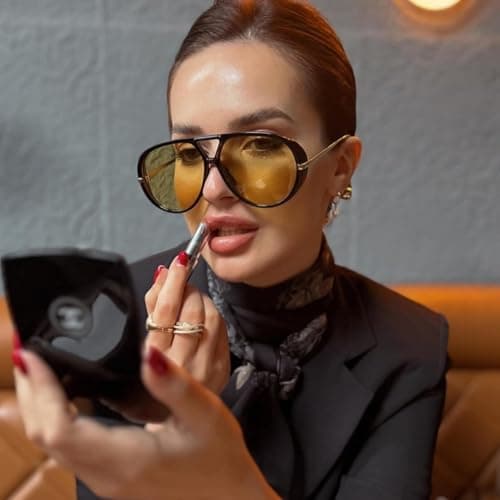 SODQW 2 Pack Oversized Aviator Sunglasses for Women Men With Earring Trendy Large Big Double Bridge 2025 Shades - Thumbnail 2