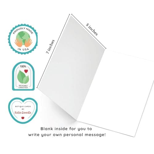 Katie Doodle - Funny 40th Birthday Cards for Women, Men, Friend (Handmade in USA) - Great for 50th, 45th, 40th Birthday Gifts for Women Men Sister Brother Friend - Includes 1 Card & 1 Envelope - Thumbnail 2