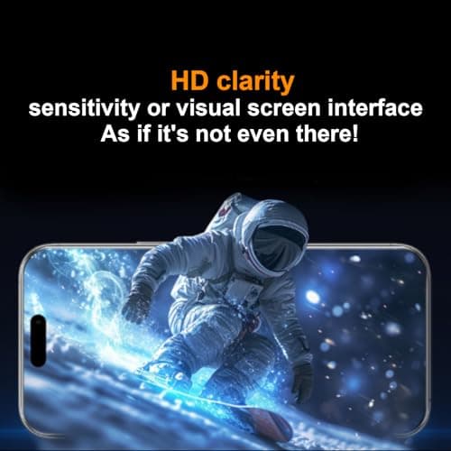 OneFish for iPhone 15 Plus 6.7 inch Tempered Glass Screen Protector 2 Pack Auto Dust-Elimination Easy Installation HD Clear Screen Protector - Thumbnail 6