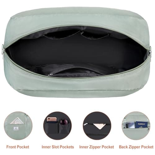 IBFUN Weekender Bags for Women, 3PCS 21" Large Travel Duffle Carry On with Crossbody Bag & Toiletry Bag, Water-Resistant Shoe Compartment, Trolley Sleeve, for Business Weekend Overnight Trips - Thumbnail 5