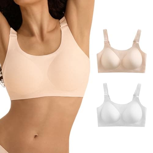 Cuteio Bras for Women No Underwire, Full Coverage Seamless Comfortable Bralette with Support and Lift, Wireless Padded Bra