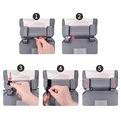 Bebamour Baby Carrier Newborn to Toddler-2 in 1 Hip Seat & Carrier Front and Back Carry with Head Hood & 3 Pieces Teething Pads& Waist Extenders & Storage Bag 0-36 Months (New Black) - Thumbnail 3