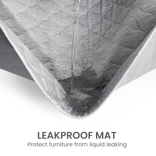 Cozy Bliss Deluxe Leakproof Cooling Blanket for Small Dogs Q-Max 0.5, Soft & Durable Washable Pet Cooling Mat for Hot Weather, Livingroom, Pet Throw & Couch Protector for Cats, Silver Grey, 25"x35" - Thumbnail 4