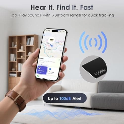 Wallet Tracker Card Air-Tag (iOS Only) - Work with Apple Find My, Bluetooth Tracker Smart Tracking Card Wallet Finder, 0.07in Slim, IP68 Waterproof, Item Locator for Luggage Tags, Passports, Purse - Thumbnail 3