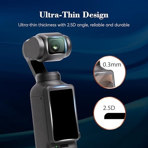 Lens Screen Protector for Xtra muse/DJI Osmo pocket 3 screen protector(4Pack),Xtra muse camera/Osmo pocket 3 screen protector for Xtra muse/pocket 3 accessories,Tempered Glass,OLED Display, Ultra HD - Thumbnail 4
